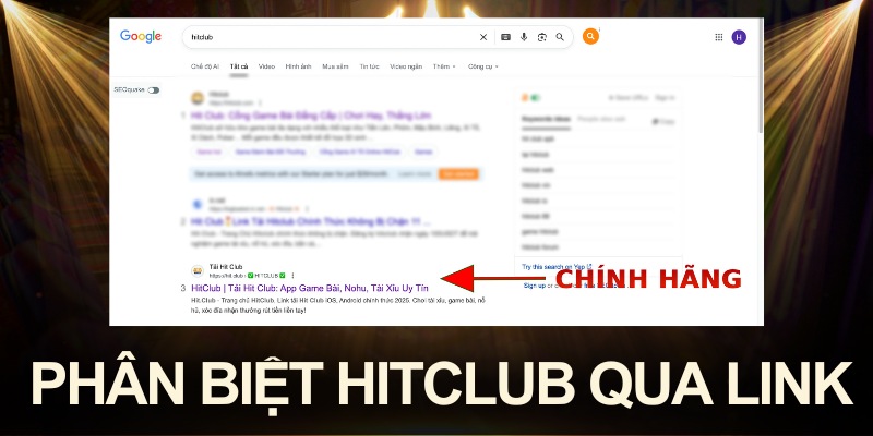 Cách xác định đúng link HITCLUB thật